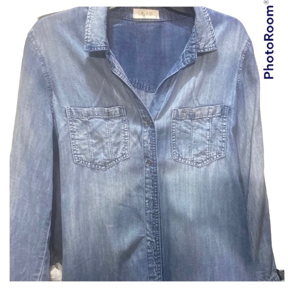 Anthropologie Bella Dahl Denim Hipster Dress / Vtg  Malibu Medium - Picture 9 of 14